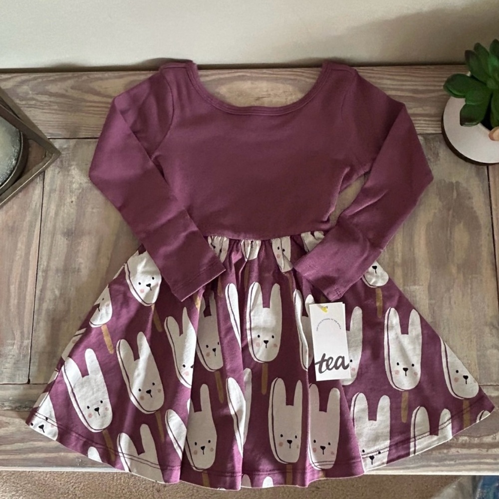 Tea Collection Bunny Pops Skirted Ballet Dress 🆕 - Picture 11 of 11